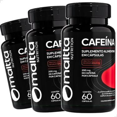 Imagem de Kit 3x Potes Cafeína Anidra 180 Capsulas Em Pó Comprimidos 200mg Suple