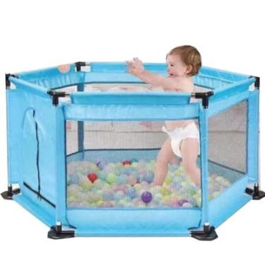 Imagem de Chiqueirinho Sextavado Infantil Cor: Azul RE136 Snel Home