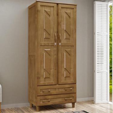 Imagem de Guarda Roupas Solteiro 2 Portas Madeira Maciça Imbuia Cavazotto, Imbui
