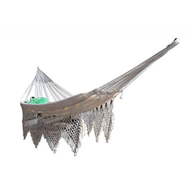 Imagem de Rede Dormir Casal Luxo KingSize 100% Algodão Safira Crua