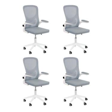 Imagem de Laraz, Kit 4 Cadeiras escritório rodizio office Bytes