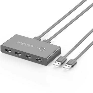 Imagem de Switch Box Adaptador Compartilhamento 2x4 USB 2.0 Ugreen 2 Entradas 4 Saídas USB Pc Lap...