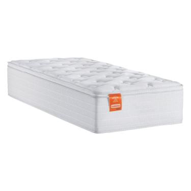 Imagem de Colchão Solteiro Molas Ensacadas Real Pillow Top D65 88x188x27cm Branco Inducol