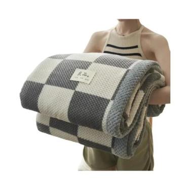 Imagem de Cobertor De Chenille Macio Tricotado, Lavável Na Máquina, Feito À Mão 