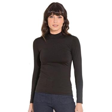 Imagem de Blusa Segunda Pele Térmica Feminina - Blusa Flanelada Gola Redonda