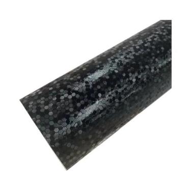 Imagem de Vinil Texturizado Em Forma De Colmeia Preto, Rolo De Adesivo 3D Para C