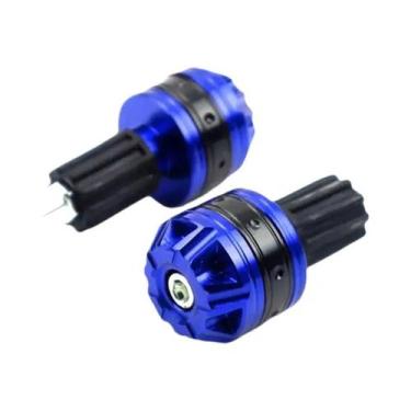 Imagem de Ponteiras De Guidão De Motocicleta CNC Em Metal Com Contrapeso E Prote