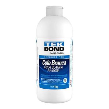 Imagem de Cola Branca PVA Extra 1KG para Madeira e Superfícies Porosas Branco 1 Unidade Tekbond