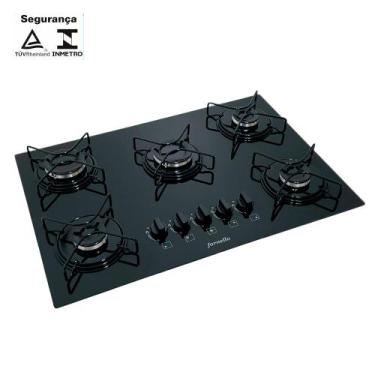 Imagem de Fogão Cooktop FORNELLO a Gás 5 bocas preto - acendimento automático