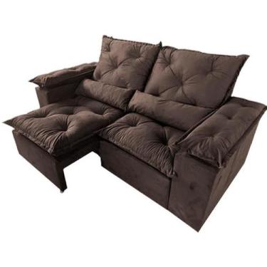Imagem de Sofa retratil e reclinavel grecia 2m - 2 modulos - marrom - RUDRACK