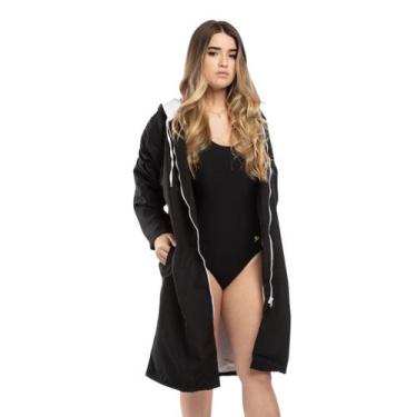 Imagem de Roupão De Banho Natação Best Fit Com Capuz Unissex, Preto, P