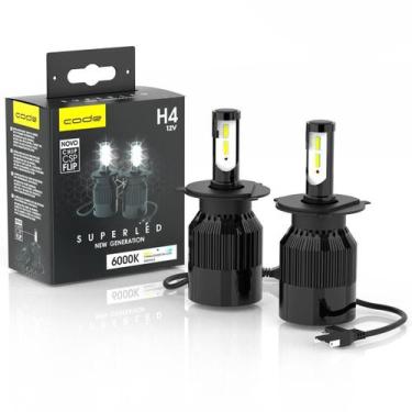 Imagem de Lampada Super Led H4 6000K 6400 Lumens Code New Generation - TechOne