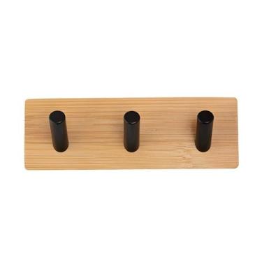 Imagem de Gancho triplo ferro e bambu 13,5 cm x 4,5 cm x 4 cm clinck - CLINK