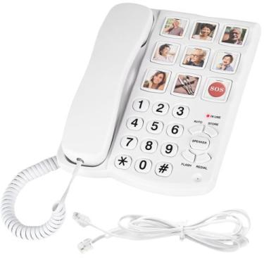 Imagem de Telefone fixo Sacumea 9, memória fotográfica, amplificada em 110dB