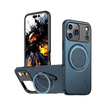 Imagem de Capa Magnética Com Suporte Para iPhone 17 16E 15 14 plus 13 12 pro Max