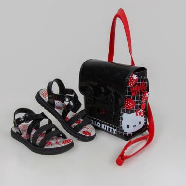 Imagem de Sandália Infantil Hello Kitty Sweet Bag Grendene Kids 23431 Prata, Pre