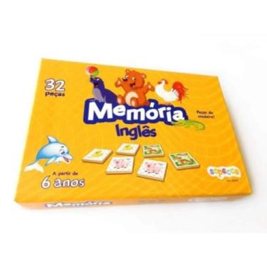 Imagem de Jogo da Memória Infantil Memória Inglês 32 Peças Sopecca - M304