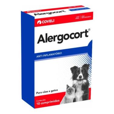 Imagem de Alergocort Covele Anti-Inflamatório Para Cães e Gatos Com 10 Comprimid