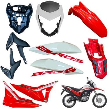 Imagem de Kit Carenagem Nxr Bros 160 modelo 2016 Até 2021 Completo Aba do Tanque