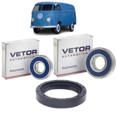 Imagem de Kit 2 rolamentos roda traseira caixa redução kombi 1200 1500 - VETOR