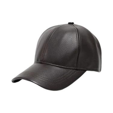 Imagem de Chapéu Panamá Masculino De Couro PU Para Outono E Inverno, Lazer Ao Ar