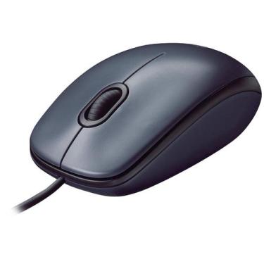 Imagem de Mouse Logitech M90 1000DPI USB Preto 910-004053, Cinza