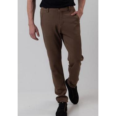 Imagem de Calça Alfaiataria com Elastico - RED FEATHER, G, Conhaque