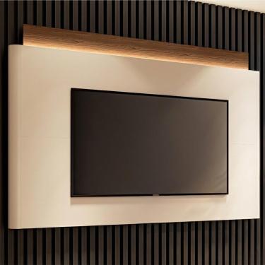 Imagem de Painel Tv 85 Pol 208cm Com Led Turin Off/castanho H01 - Mpozenato