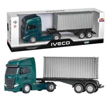 Imagem de Caminhão Iveco S-Way Toco Com Container - Brinquedo Infantil De Transp