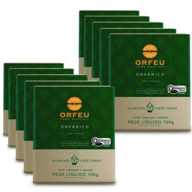 Imagem de Café Orfeu Drip Coffee Orgânico Kit 10 Caixas