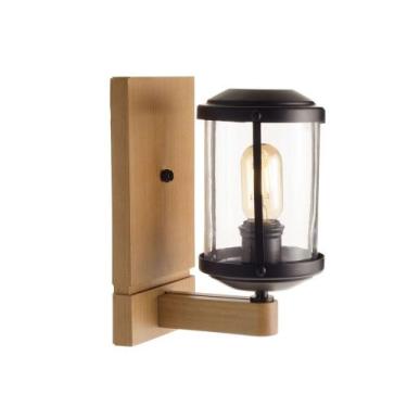 Imagem de Arandela Urban 1 Lâmpada Madelustre Metal e Vidro Castanho