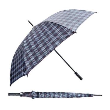 Imagem de Guarda chuva automatico portaria xadrez poliester 8 varetas - QUERO PR