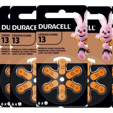 Imagem de Kit Com 6 Pilhas Duracell Auditiva 13, Com 6 Unidades Cada