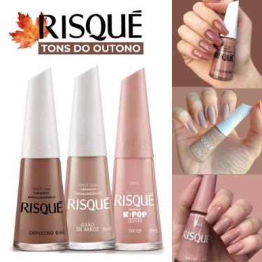 Imagem de Kit Esmaltes Risqué Tons Do Outono Esmaltes Atacado, 3 Cores