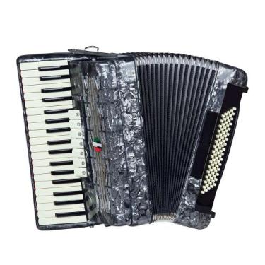 Imagem de Acordeon Cadenza 80 Baixos CD80/37 Cinza Perola C/Bag, Acordeon, CD80/