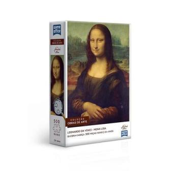 Imagem de Quebra cabeça monalisa  leonardo da vinci 500 peças 10 anos - GAME OFF