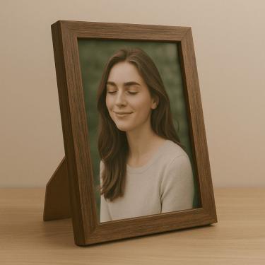 Imagem de Porta Retrato Porta Retrato 10X15 Cor Madeira Decorativo Design Sofisticado Amadeirado FWB 10X15CM