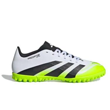 Imagem de Chuteira Adidas Society Predator Club Branco, Preto e Verde, 42