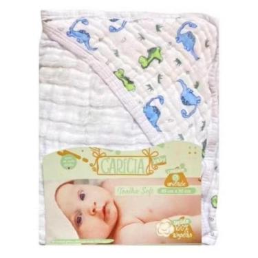 Imagem de TOALHA DE BANHO SOFT 2 CAMADAS DE TECIDO PARA BEBÊ/CRIANÇA 85x85 C/CAP