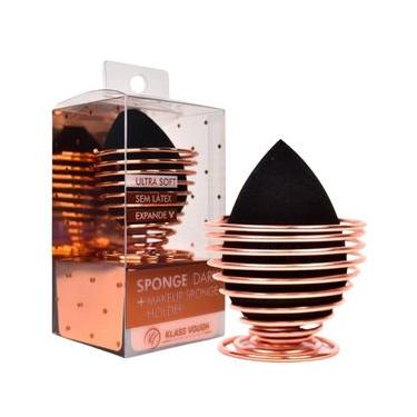 Imagem de Esponja Gota com Case Suporte para Base e Corretivo Sponge Dark Holder Klass Vough