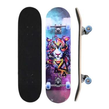 Imagem de Skate Infantil Montado Com Lixa 7 Lâminas Brinquedo Radical - Casa Can
