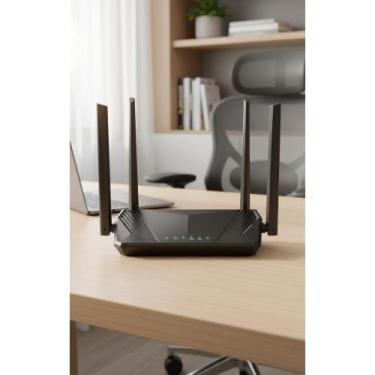 Imagem de Roteador Wi-Fi 6 Dual Band Mesh Gigabit 4 Antenas Preto - Congratulati