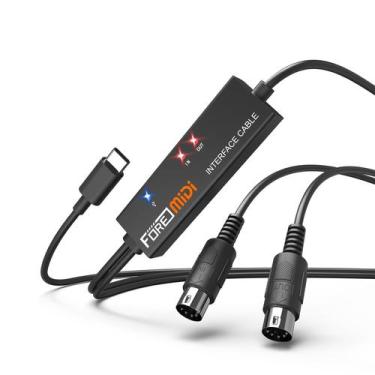 Imagem de Interface MIDI FORE T1 Tipo-C para MIDI com 1 entrada e 1 saída
