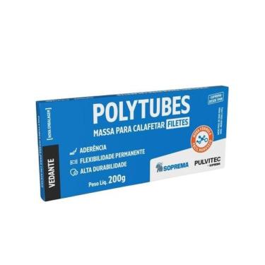 Imagem de Massa para Calafetar Polytubes Vedação e Preenchimento Fácil Aplicação 200g Pulvitec