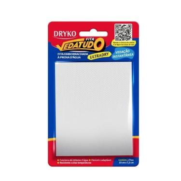 Imagem de Fita Asfáltica Fita Ultrady Vedatudo Vedação Alta Qualidade Branca Dryko 10CM X 7,5CM