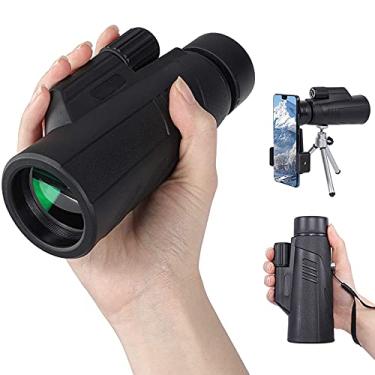 Imagem de Telescópio monocular para adultos, monóculo de bolso de alta potência 10X 42, telescópio portátil com adaptador de telefone celular e tripé, adequado para caminhadas, acampamento para observação de pássaros