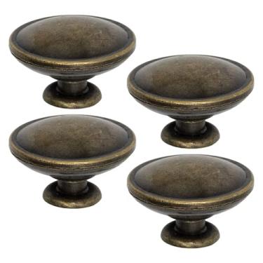 Imagem de 4 Pç Puxadores Ponto Oriente De Armario Retro Cromado 1 Furo (Ouro Velho)