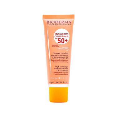 Imagem de Protetor Solar Facial Bioderma Photoderm Cover Touch FPS 50 Pele Oleosa a Acneica Cor Dourada com 40ml 40g
