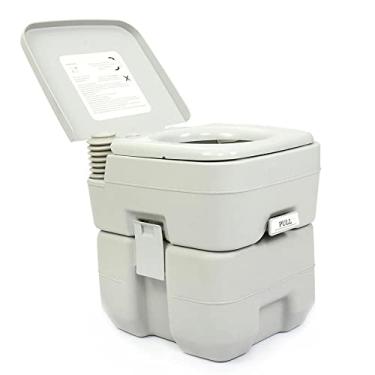 Imagem de Vaso sanitário portátil de viagem de 1,8 litros/20 L, porta sanitária compacta para ambientes internos e externos, para viagens de acampamento, banheiro embutido para facilitar a limpeza para caminhadas, passeios de barco, caravana, acampamento, Hospita