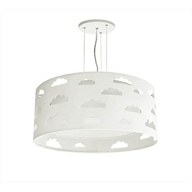 Imagem de LUSTRE INFANTIL PENDENTE NUVENS RECORTES CINZA 40X16